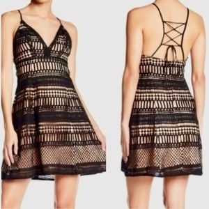 Astr The Label black lace dress sleeveless strappy back